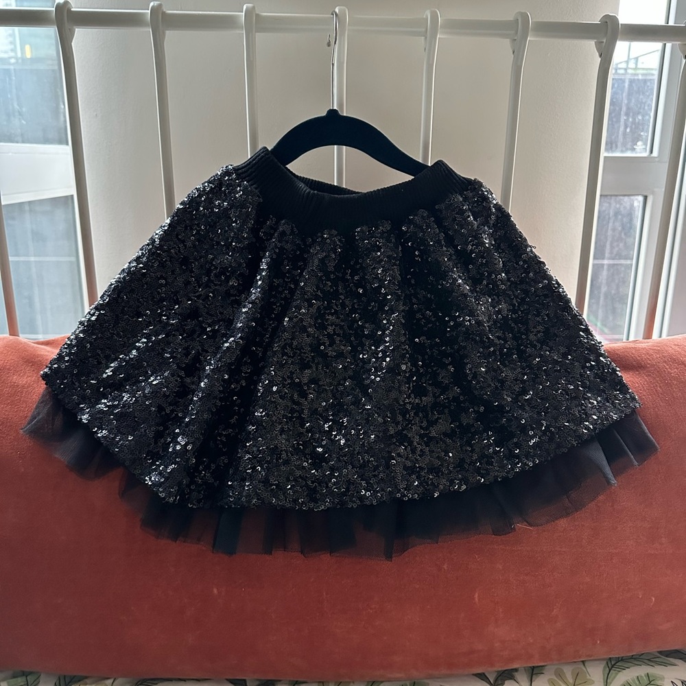 Kids Black Sequin Skirt Lined (barely worn!)
